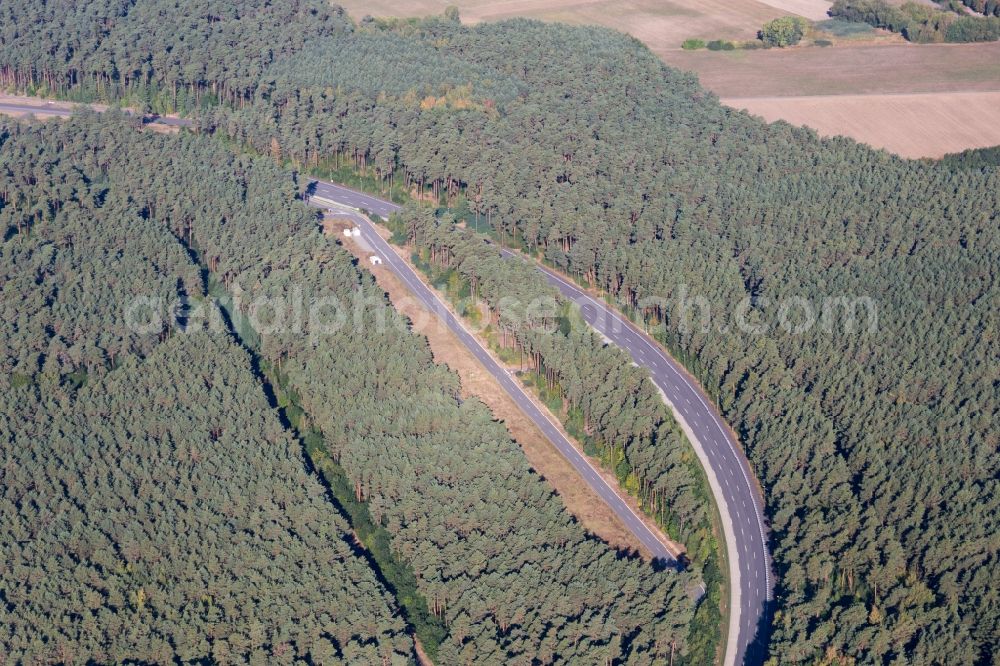 Aerial image Rodgau - Test track of the Opel Test Center in Rodgau in the state Hesse, Germany