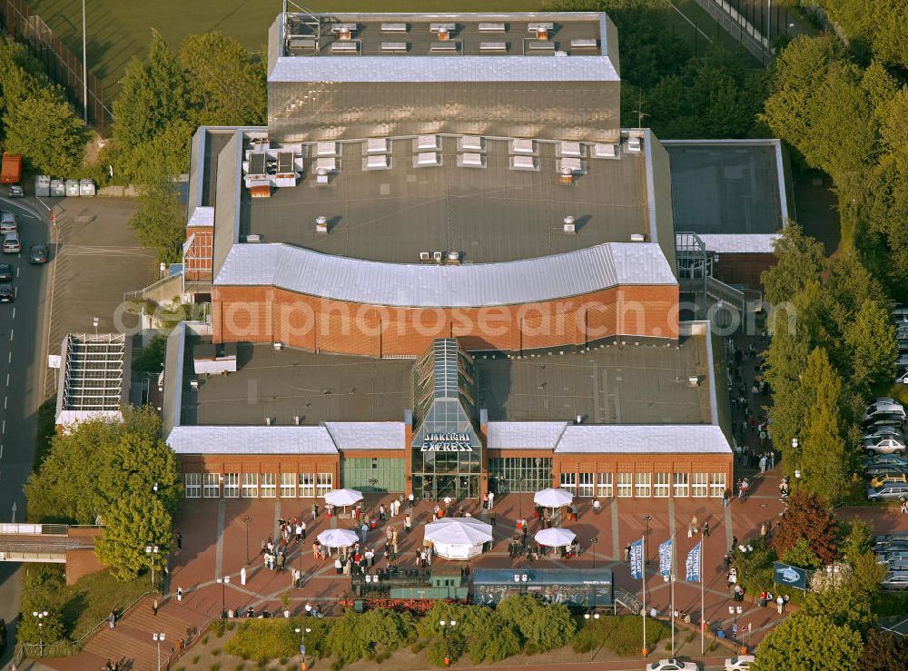 Bochum from above - Blick auf das Musical-Theater Starlight Express in Bochum. Bochum musical theater Starlight Express.