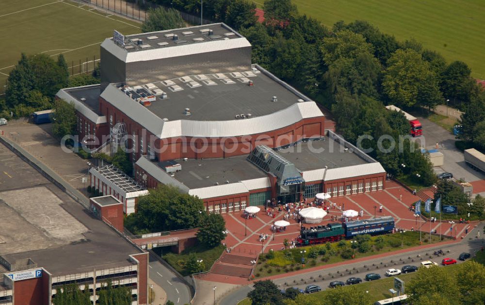 Bochum from the bird's eye view: Blick auf das Musical-Theater Starlight Express in Bochum. Bochum musical theater Starlight Express.