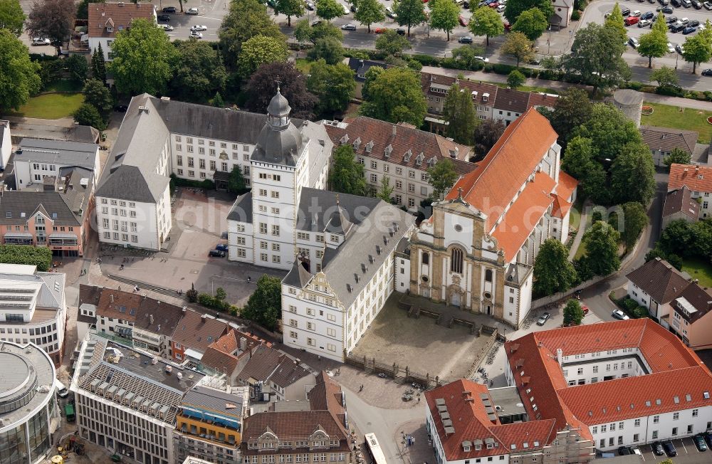 Paderborn from above - View of the Theological Faculty Paderborn in the state of North Rhine-Westphalia