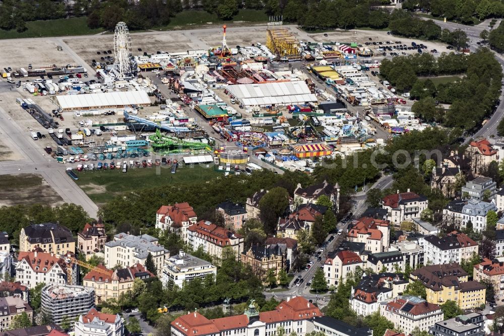 Aerial image München - View of the Theresienwiese in Munich in the state Bavaria