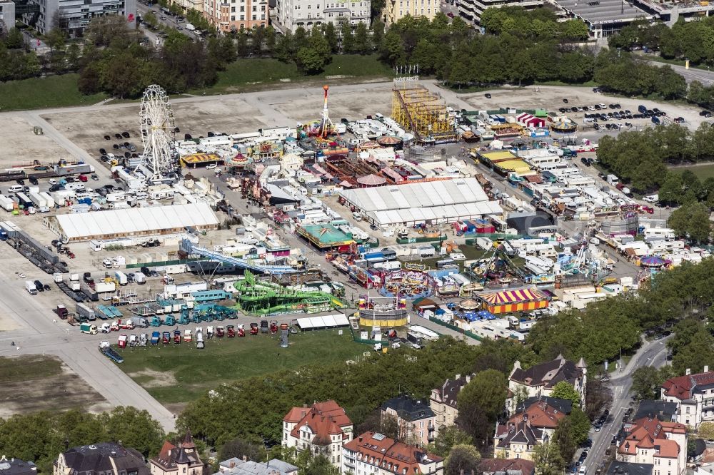 Aerial photograph München - View of the Theresienwiese in Munich in the state Bavaria