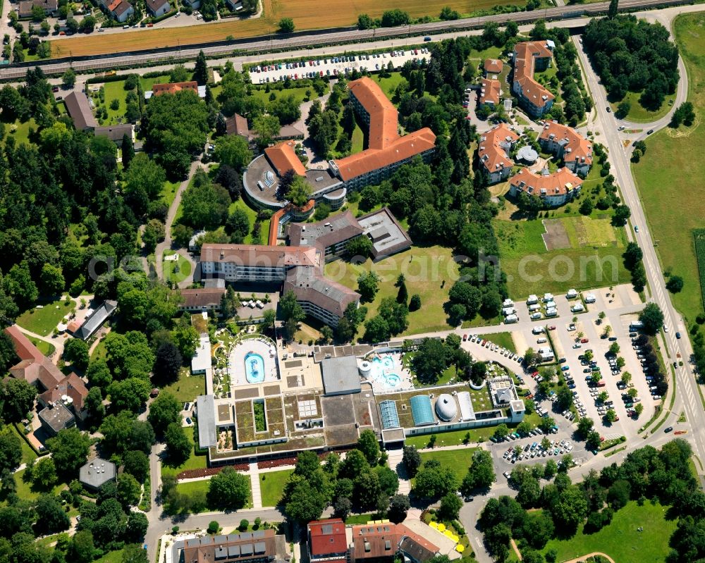 Aerial image Bad Krozingen - View of the thermal bath Vita Classica in the health resort Bad Krozingen in the state Baden-Wuerttemberg