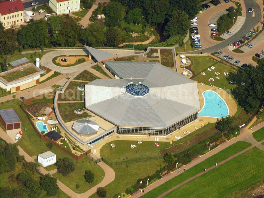 Aerial image Bad Schandau - Toskana Therme, Bad Schandau, Rudolf-Sendig-Straße 8 A, 01814 Bad Schandau