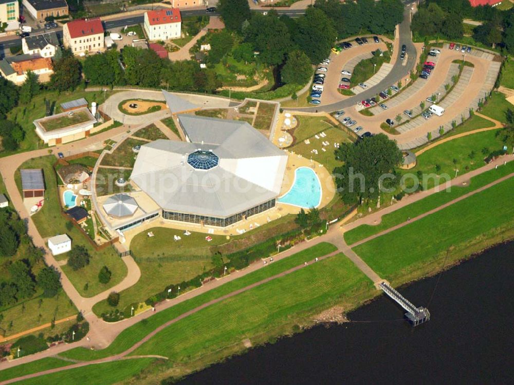 Aerial photograph Bad Schandau - Toskana Therme, Bad Schandau, Rudolf-Sendig-Straße 8 A, 01814 Bad Schandau