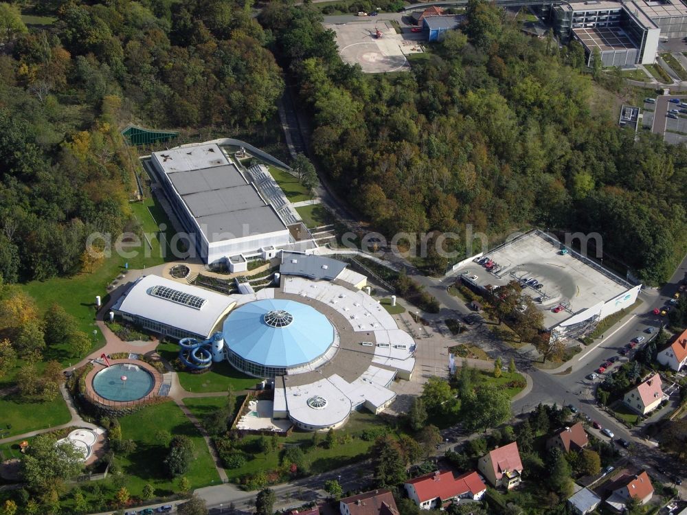 Brandenburg an der Havel from above - Spa and swimming pools at the swimming pool of the leisure facility Marienbad Brandenburg on Sprengelstrasse in Brandenburg an der Havel in the state Brandenburg, Germany