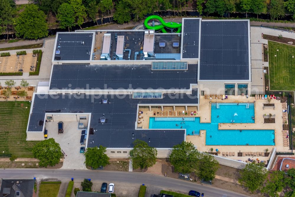 Aerial image Werne - Spa and swimming pool at the swimming pool of Recreation Natur-Solebad Werne GmbH in Werne in the state North Rhine-Westphalia