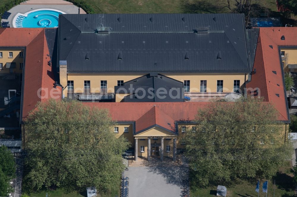 Aerial photograph München - Spa and swimming pools at the swimming pool of the leisure facility of Nordbad on Schleissheimer Strasse in the district Schwabing-West in Munich in the state Bavaria, Germany