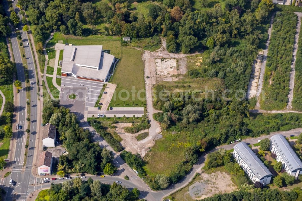 Aerial image Essen - Spa and swimming pool of the Sportbad Thurmfeld recreation facility on the Reckhammerweg in Essen, North Rhine-Westphalia, Germany