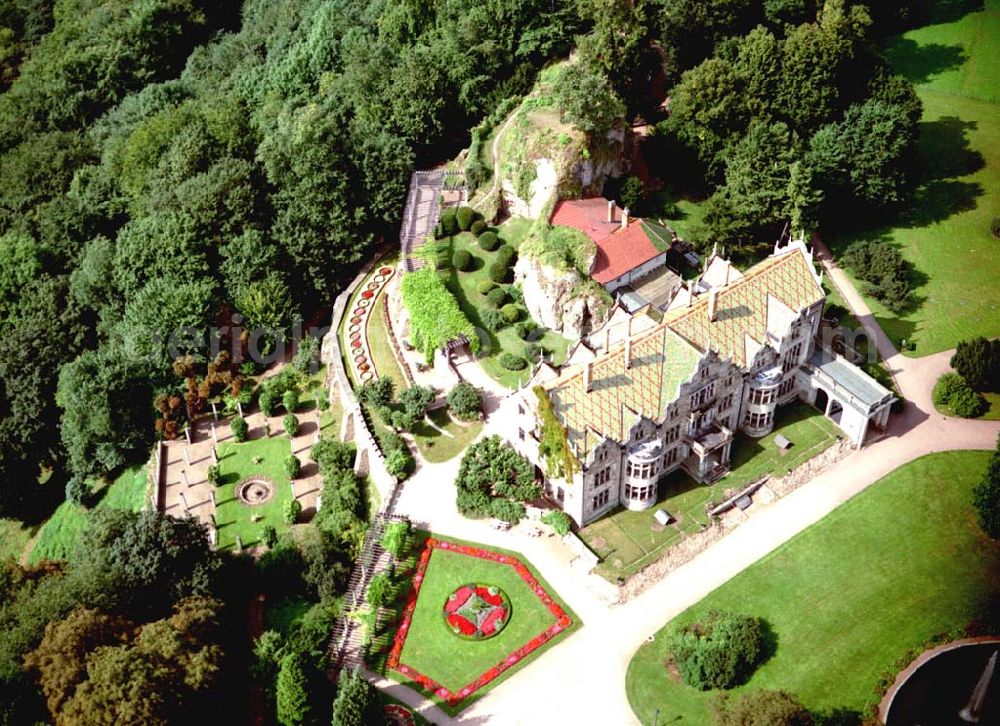 Altenstadt / Hessen from above - 07.09.2002 Thüringen Waldhotel Am Schlosspark und Schloss Bad Liebenstein