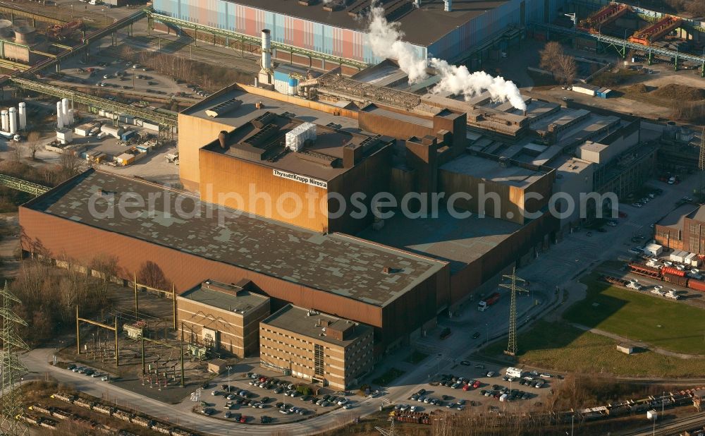 Bochum from above - View of the ThyssenKrupp Nirosta factory in Bochum in the state North Rhine-Westphalia