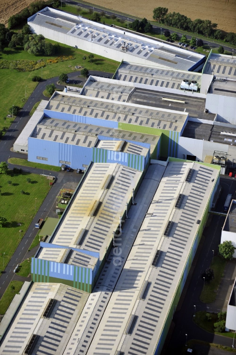 Andernach from the bird's eye view: View of the enlarged premises of ThyssenKrupp Rasselstein GmbH in Andernach in Rhineland-Palatinate