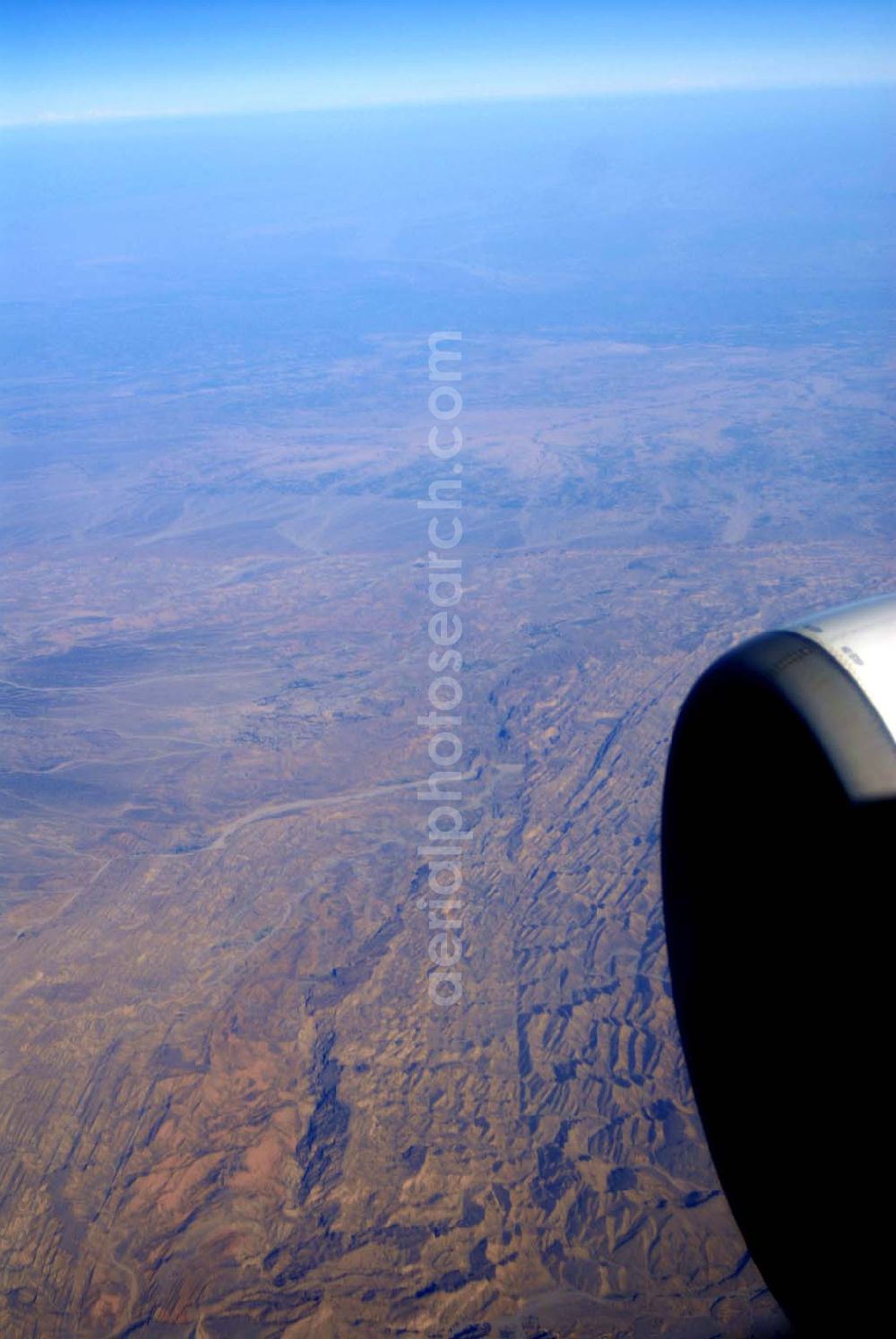 Aerial image Dera Ghazi Khan / Pakistan - Grenze zu Afghanistan westlich der Tiefebene bei Dera Ghazi Khan in Pakistan.