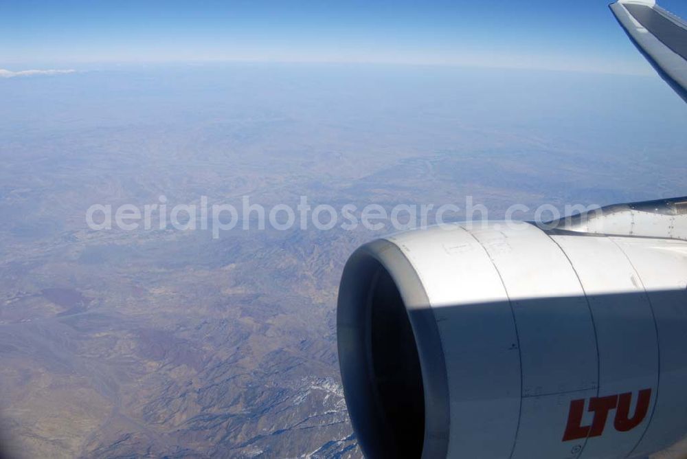 Aerial photograph Dera Ghazi Khan / Pakistan - Grenze zu Afghanistan westlich der Tiefebene bei Dera Ghazi Khan in Pakistan.