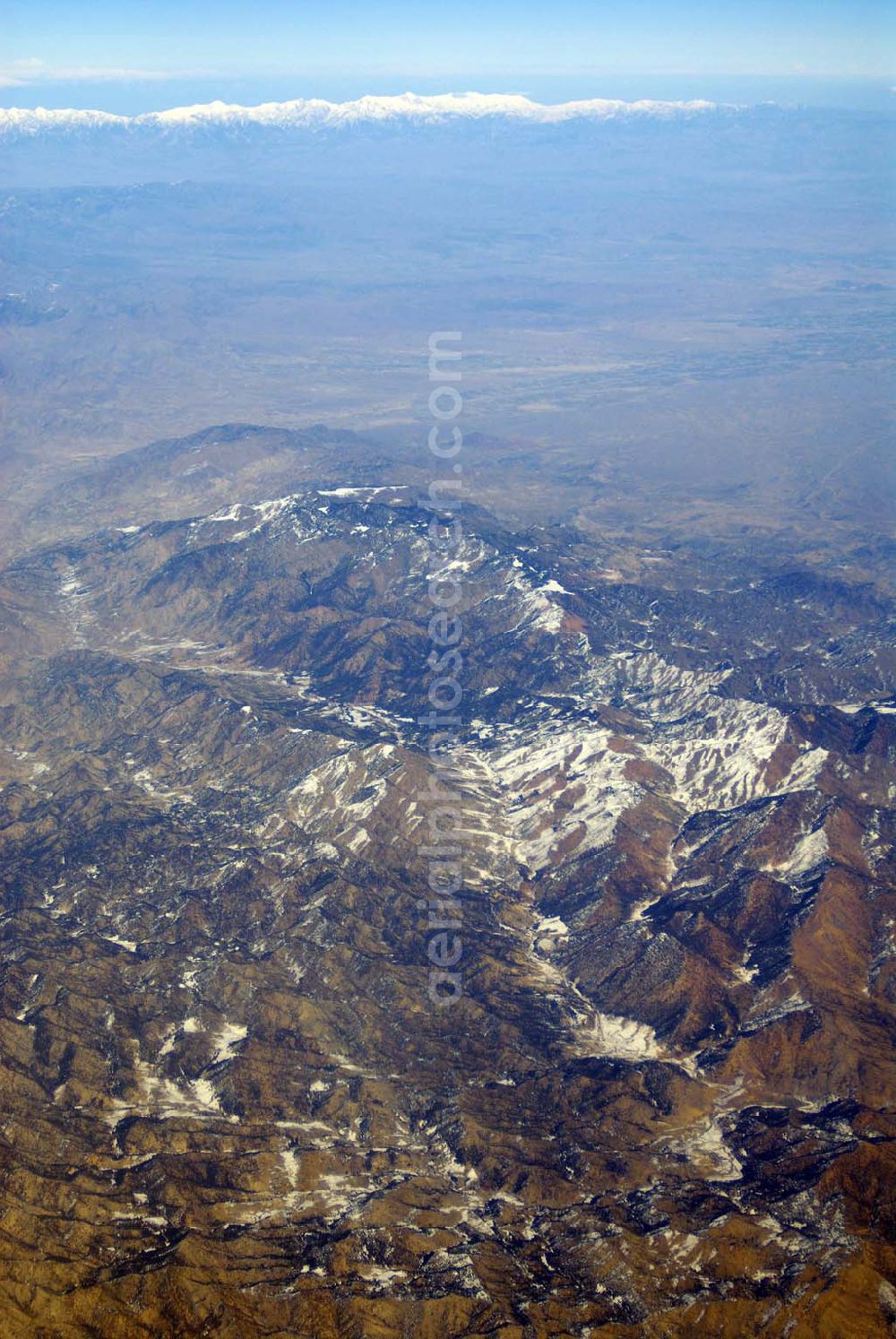 Aerial image Dera Ghazi Khan / Pakistan - Grenze zu Afghanistan westlich der Tiefebene bei Dera Ghazi Khan in Pakistan.