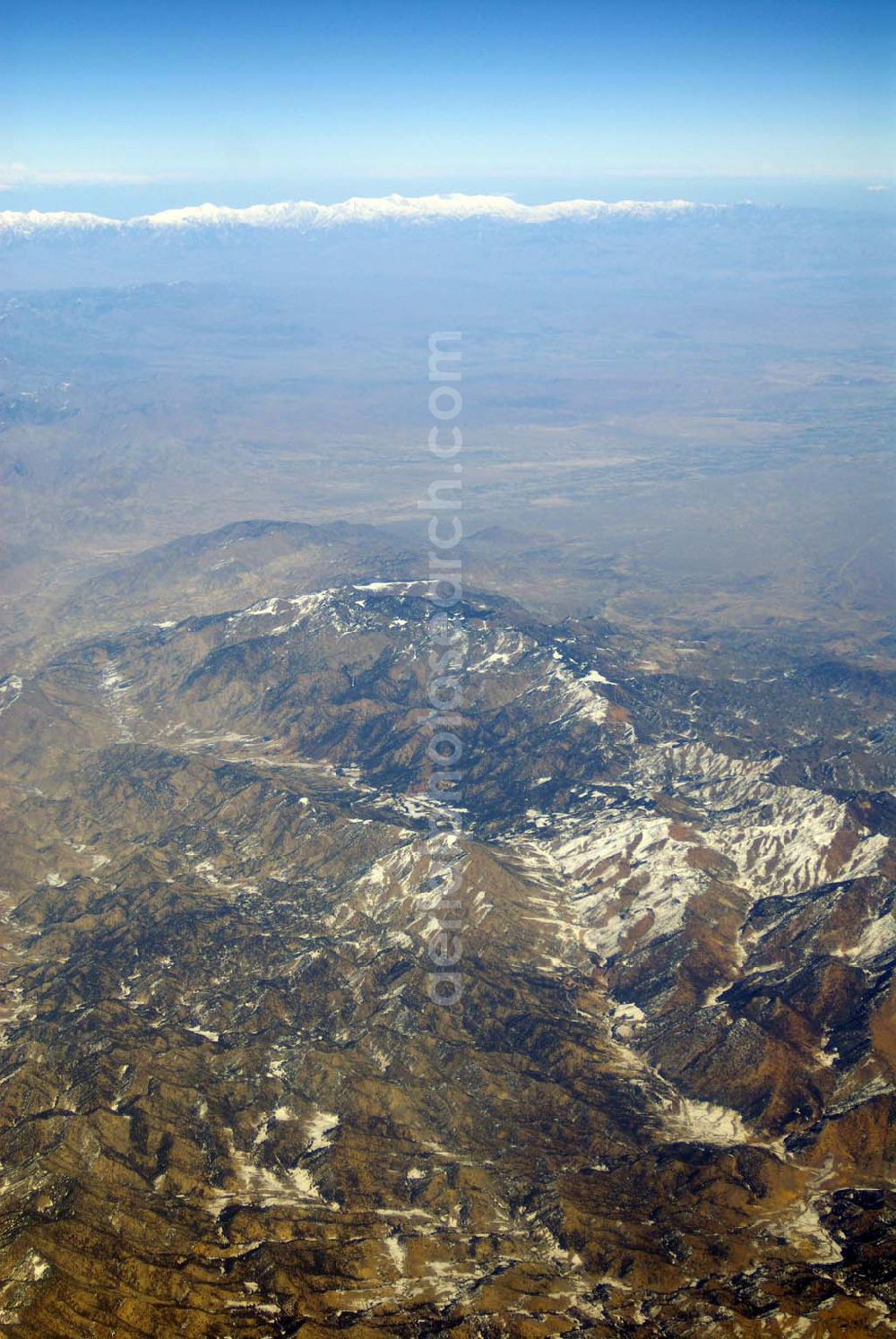 Aerial photograph Dera Ghazi Khan / Pakistan - Grenze zu Afghanistan westlich der Tiefebene bei Dera Ghazi Khan in Pakistan.