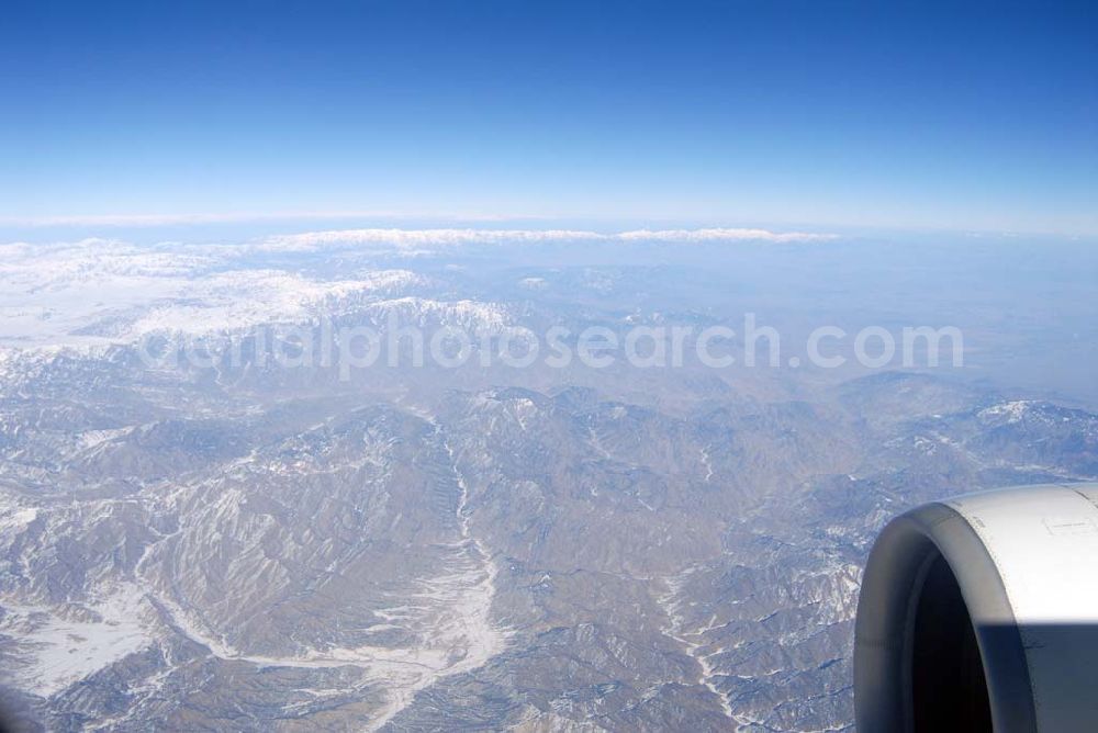 Aerial photograph Dera Ghazi Khan / Pakistan - Grenze zu Afghanistan westlich der Tiefebene bei Dera Ghazi Khan in Pakistan.