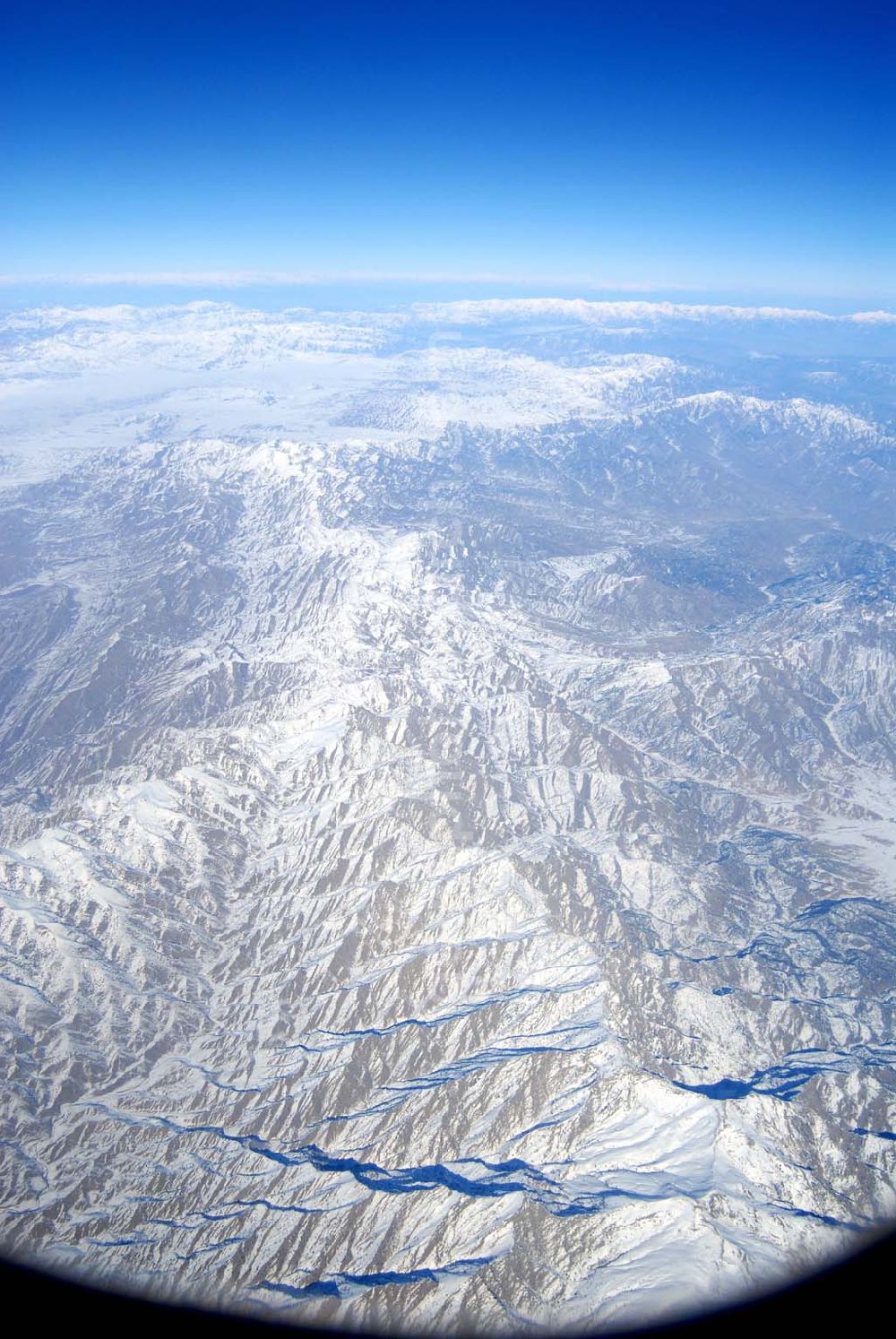 Aerial image Dera Ghazi Khan / Pakistan - Grenze zu Afghanistan westlich der Tiefebene bei Dera Ghazi Khan in Pakistan.