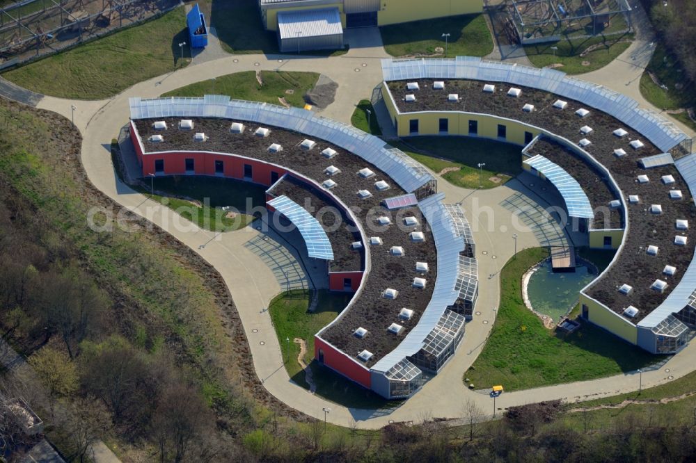 Aerial image Göttingen - Animal enclosures-construction of the German Primate Center in Goettingen in Lower Saxony