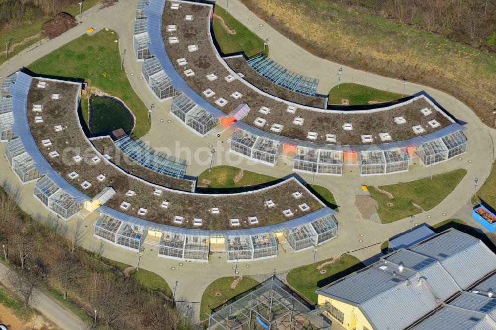 Göttingen from above - Animal enclosures-construction of the German Primate Center in Goettingen in Lower Saxony