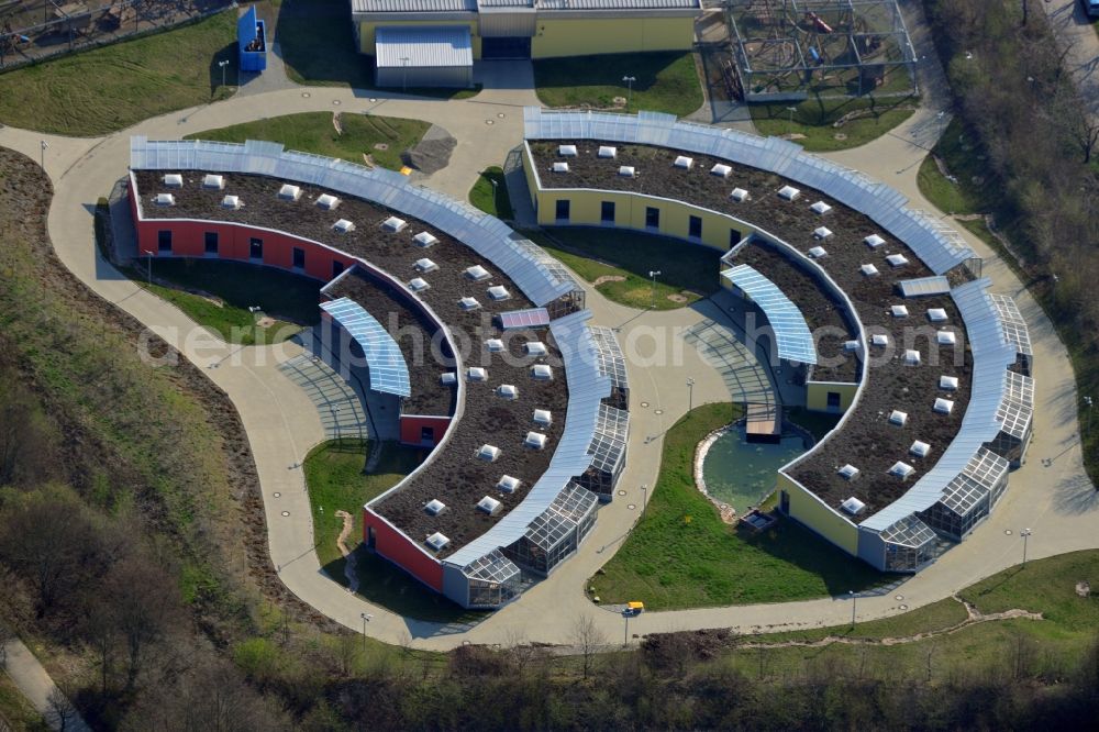 Göttingen from above - Animal enclosures-construction of the German Primate Center in Goettingen in Lower Saxony