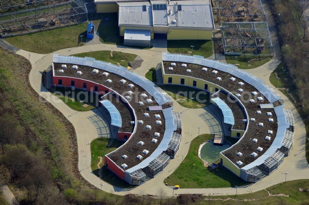 Göttingen from the bird's eye view: Animal enclosures-construction of the German Primate Center in Goettingen in Lower Saxony