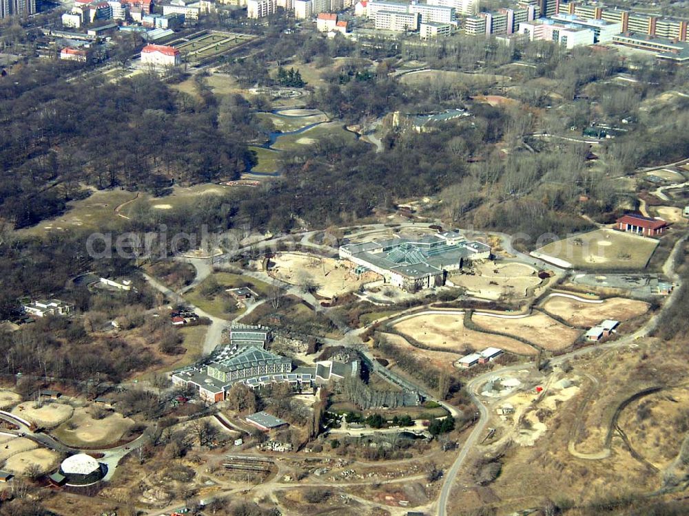 Aerial photograph Berlin - LICHTENBERG - Tierpark Berlin in Berlin-Lichtenberg. 22.03.03