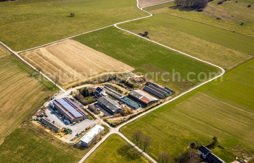 Aerial image Brilon - Animal breeding stables in Brilon at Sauerland in the state North Rhine-Westphalia, Germany