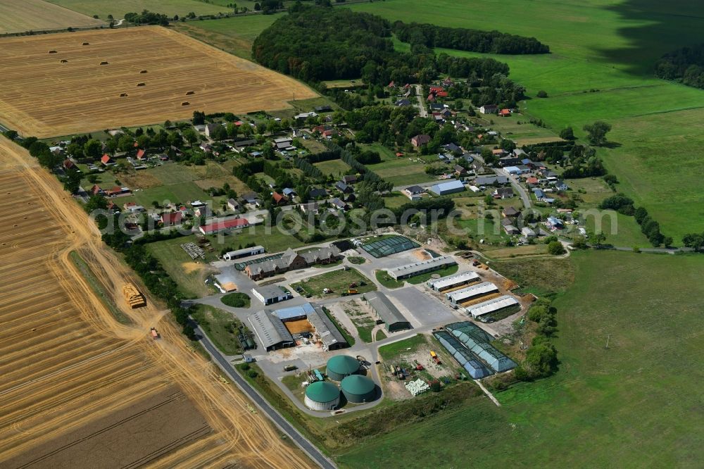 Aerial image Neese - Animal breeding equipment Livestock breeding for meat production in Neese in the state Mecklenburg - Western Pomerania, Germany