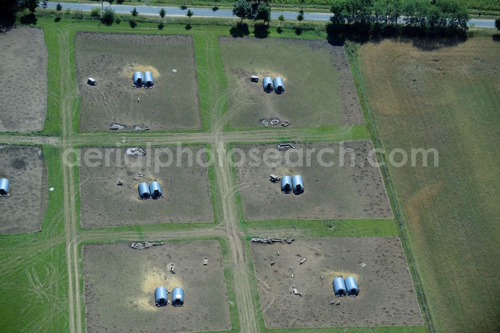 Aerial image Rudow - Animal breeding equipment Livestock breeding for meat production in Rudow in the state Mecklenburg - Western Pomerania