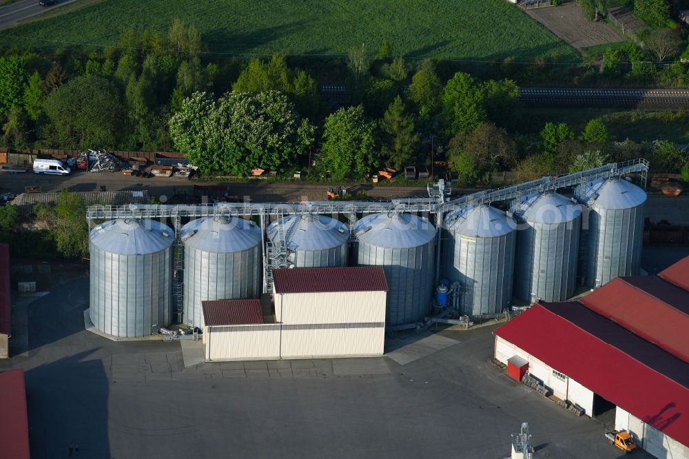 Salzwedel from above - Animal breeding equipment Livestock breeding for meat production in Salzwedel in the state Saxony-Anhalt, Germany