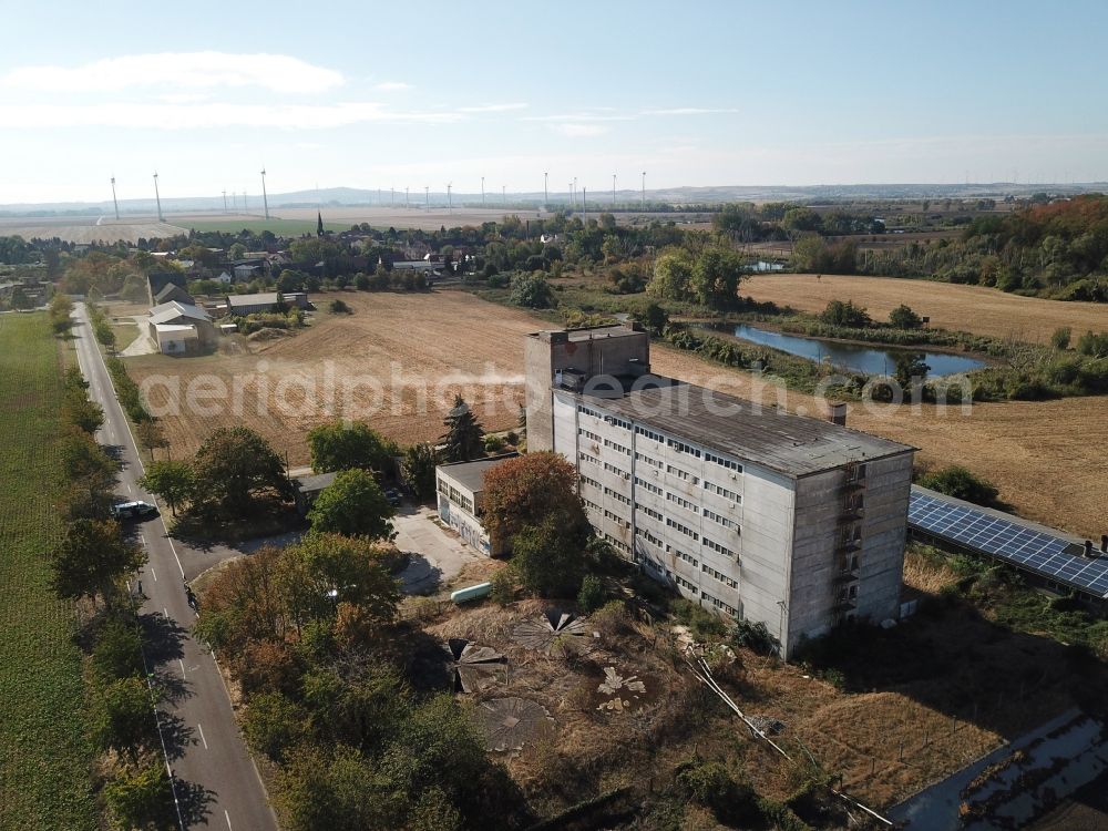 Aerial image Maasdorf - Animal breeding equipment Livestock breeding for meat production of pork in Maasdorf in the state Saxony-Anhalt, Germany