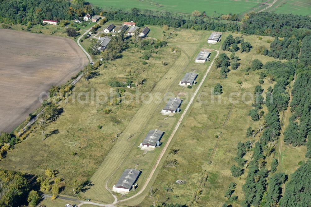 Aerial photograph Wriezen - Animal breeding equipment Livestock breeding for meat production in Wriezen in the state Brandenburg, Germany