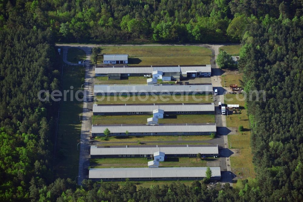 Aerial photograph Stahnsdorf - Stalled equipment for poultry farming and poultry production Storkower Gefluegelmast GmbH in Stahnsdorf in the state Brandenburg