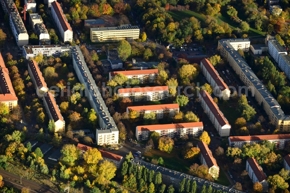 Aerial image Berlin OT Pankow - View of the Tiroler Viertel in the district of Pankow in Berlin