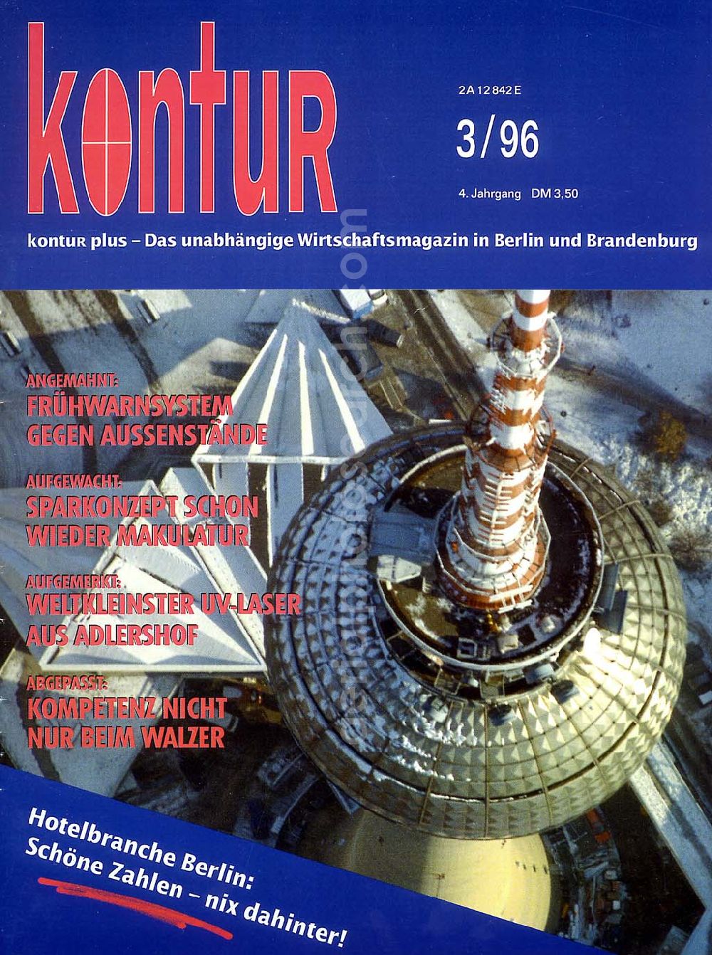 Berlin from above - Titelseite im Magazin KONTUR 3-96 PRESSESPIEGEL