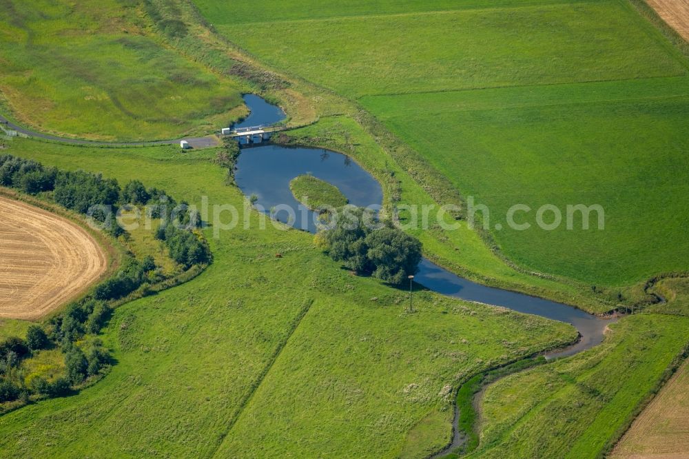 Aerial image Welver - Pool oases on agricultural fields in Welver in the state North Rhine-Westphalia