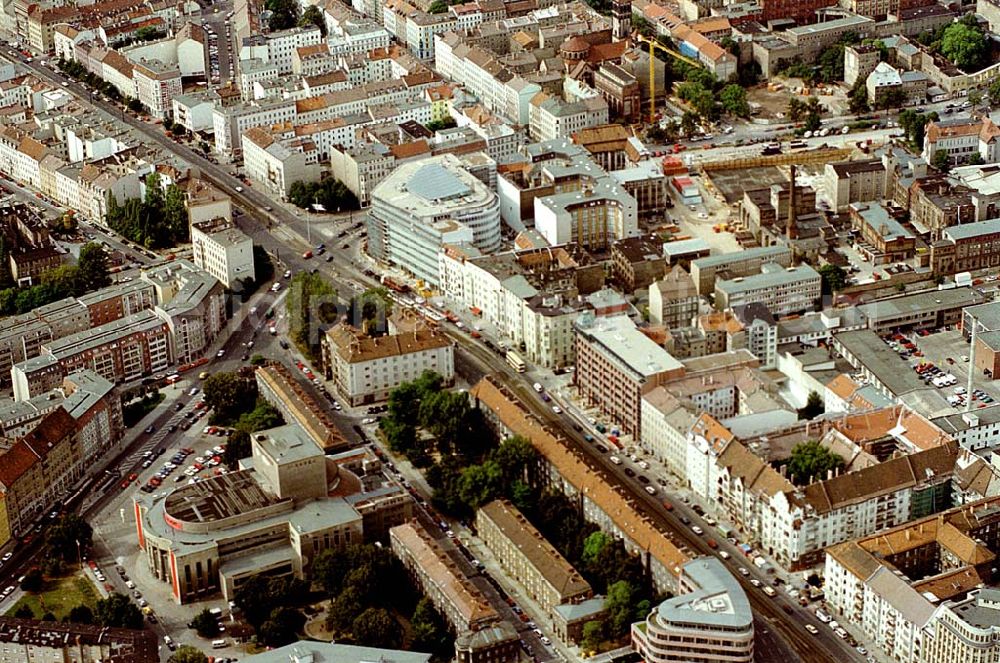 Berlin Mitte from above - 06.09.1995 Torstraße mit der Volksbühne