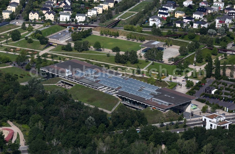 Aerial photograph Potsdam - Tourist attraction and sightseeing Biosphaere Potsdam on Georg-Hermann-Allee in the district Bornstedt in Potsdam in the state Brandenburg, Germany