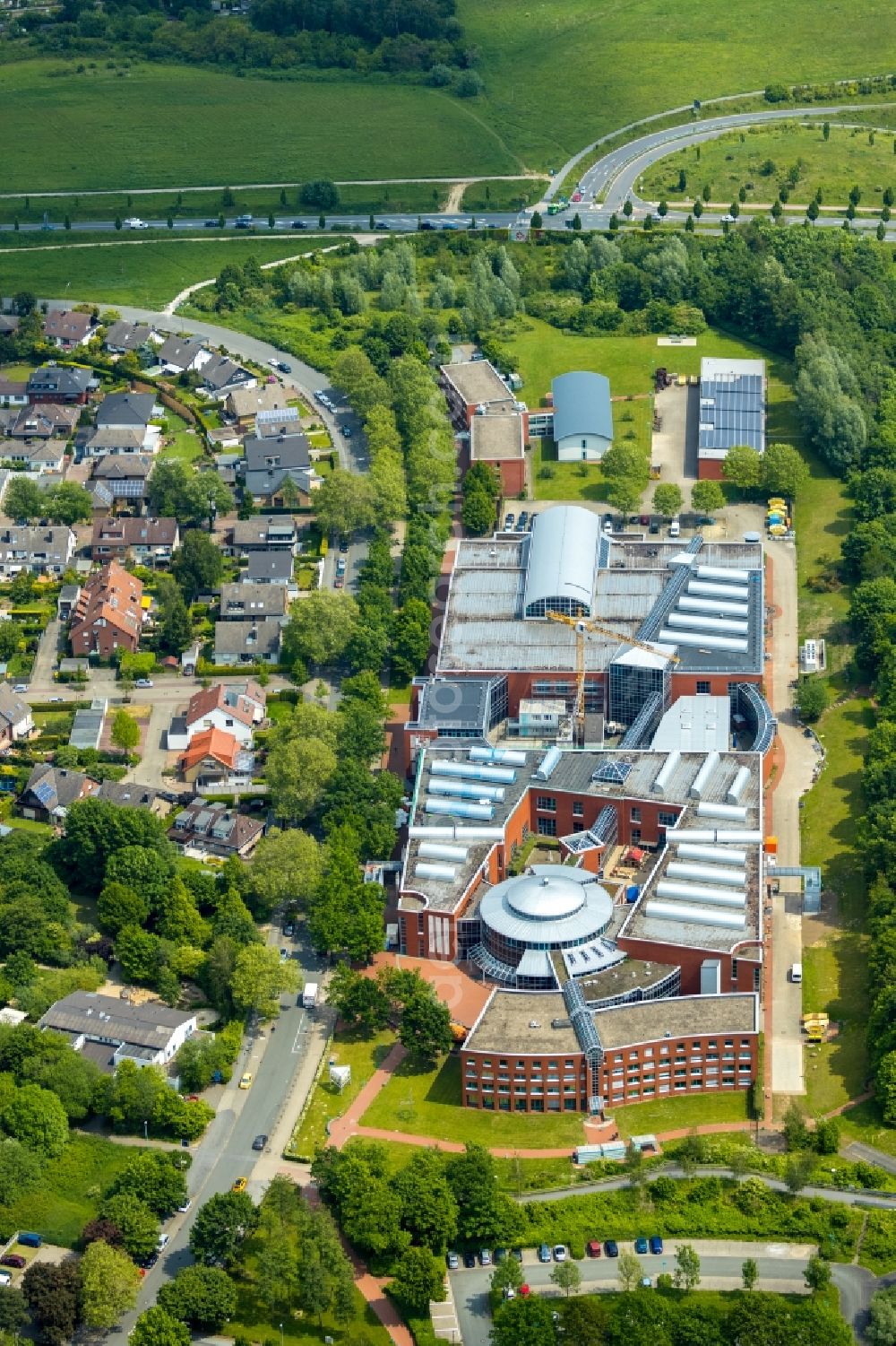 Dortmund from above - Tourist attraction and sightseeing DASA Arbeitswelt Ausstellung on Friedrich-Henkel-Weg in the district Dorstfeld in Dortmund in the state North Rhine-Westphalia, Germany