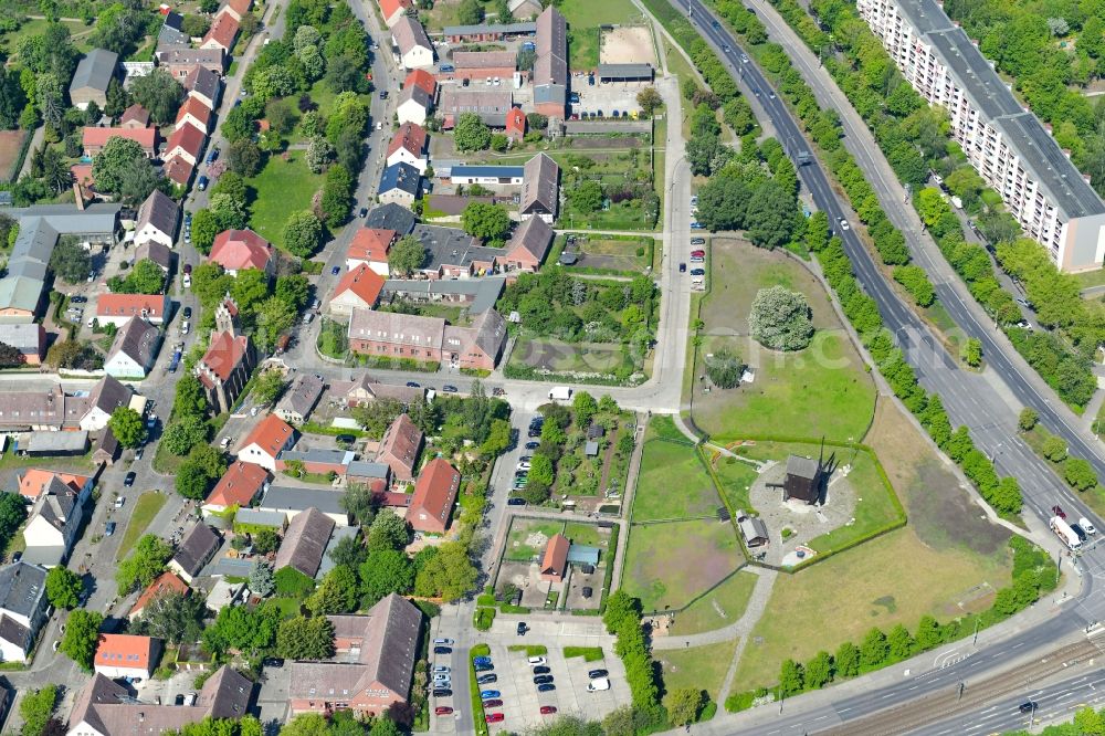 Berlin from the bird's eye view: Tourist attraction and sightseeing of Alt-Marzahn in the district Marzahn in Berlin, Germany