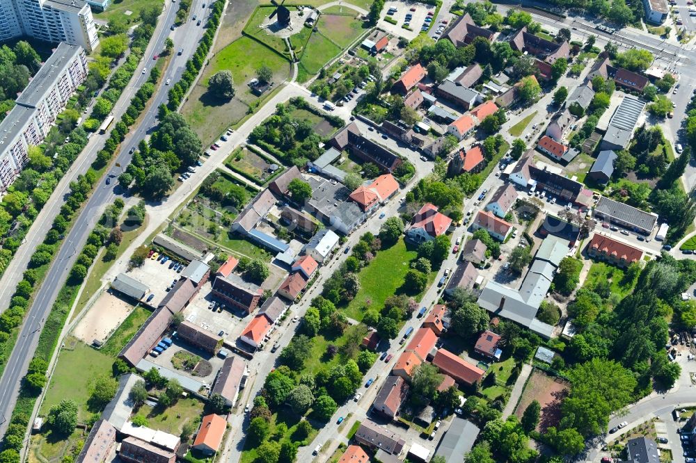 Aerial photograph Berlin - Tourist attraction and sightseeing of Alt-Marzahn in the district Marzahn in Berlin, Germany