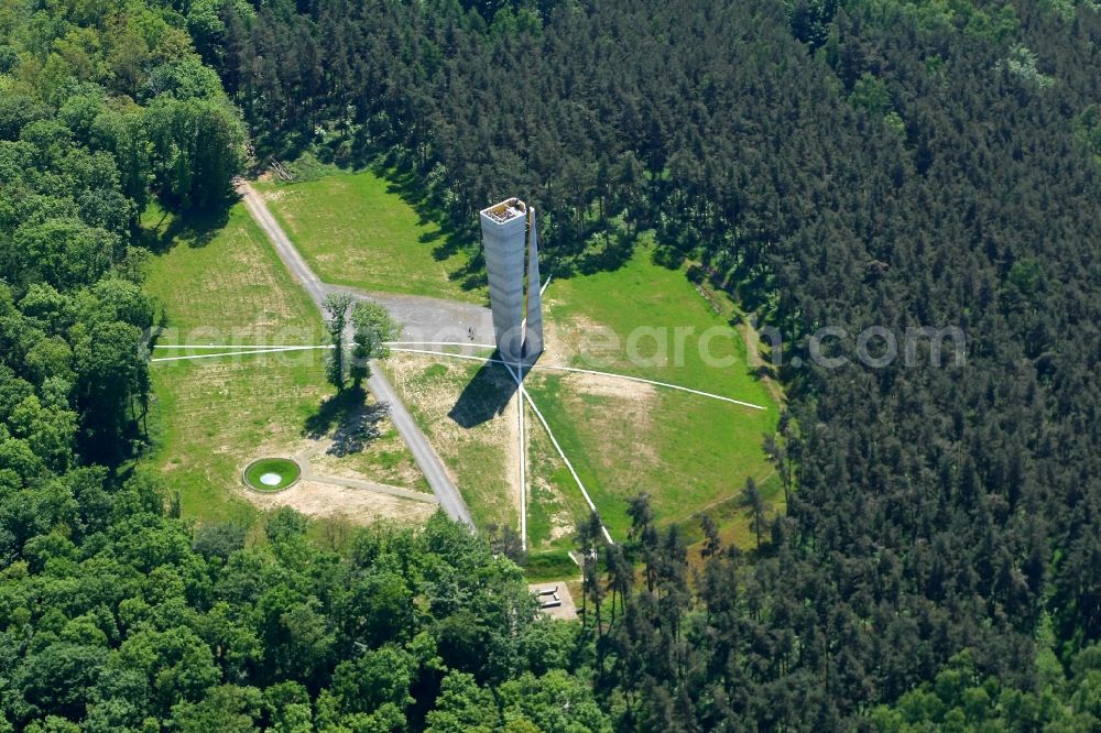 Aerial photograph Wiehe - Tourist attraction and sightseeing Fundort of sky disc of Nebra Himmelsscheibe on Querfurter Strasse in Wiehe in the state Saxony-Anhalt, Germany