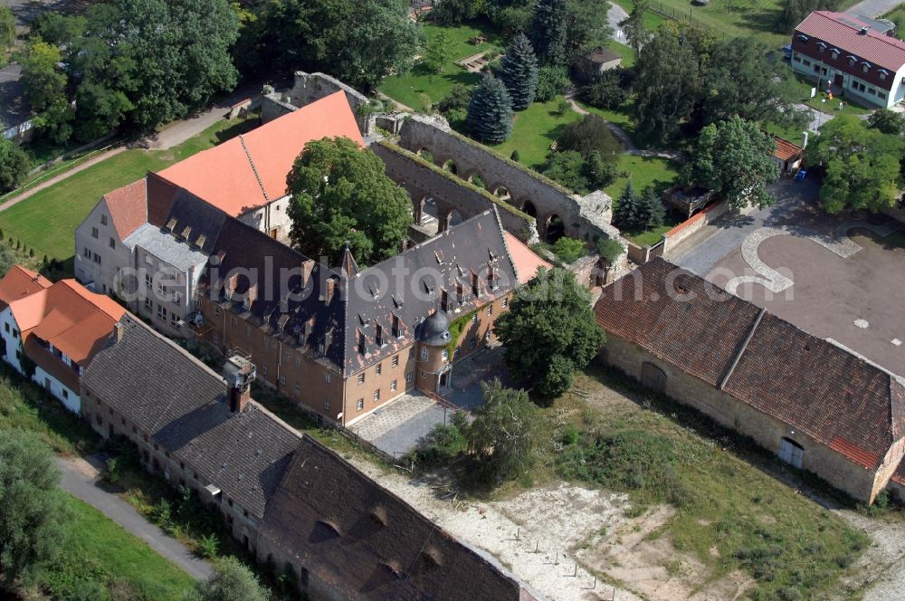 Aerial photograph Kaiserpfalz - Tourist attraction and sightseeing Stiftung Kloster and Kaiserpfalz Memleben in Kaiserpfalz in the state Saxony-Anhalt, Germany