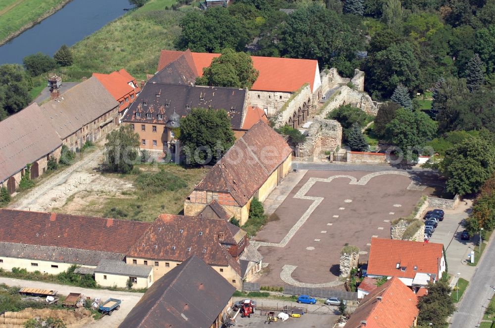 Aerial photograph Kaiserpfalz - Tourist attraction and sightseeing Stiftung Kloster and Kaiserpfalz Memleben in Kaiserpfalz in the state Saxony-Anhalt, Germany