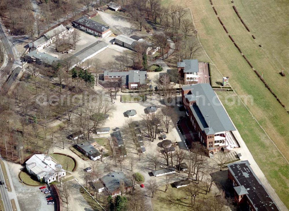 Hoppegarten / Brandenburg from above - Trabrennbahn in Hoppegarten / Brandenburg.