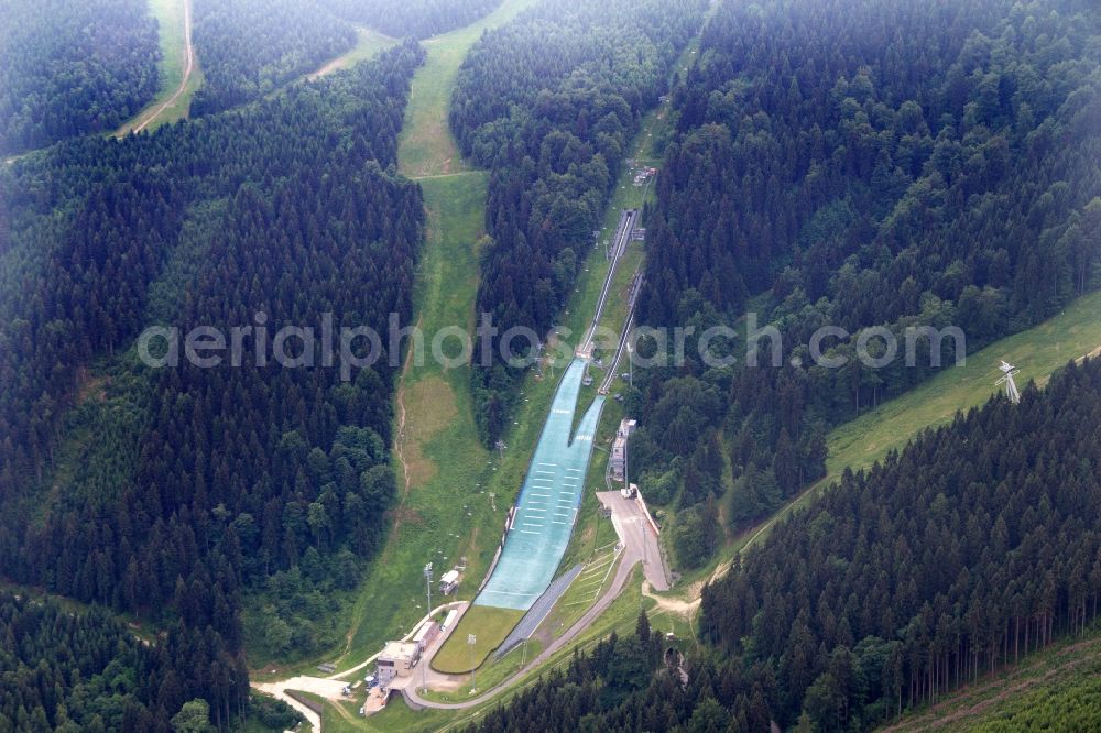 Liberec from above - Training and competitive sports center of the ski jump Jested in Liberec ( Reichenberg ) in Liberecky kraj, Czech Republic