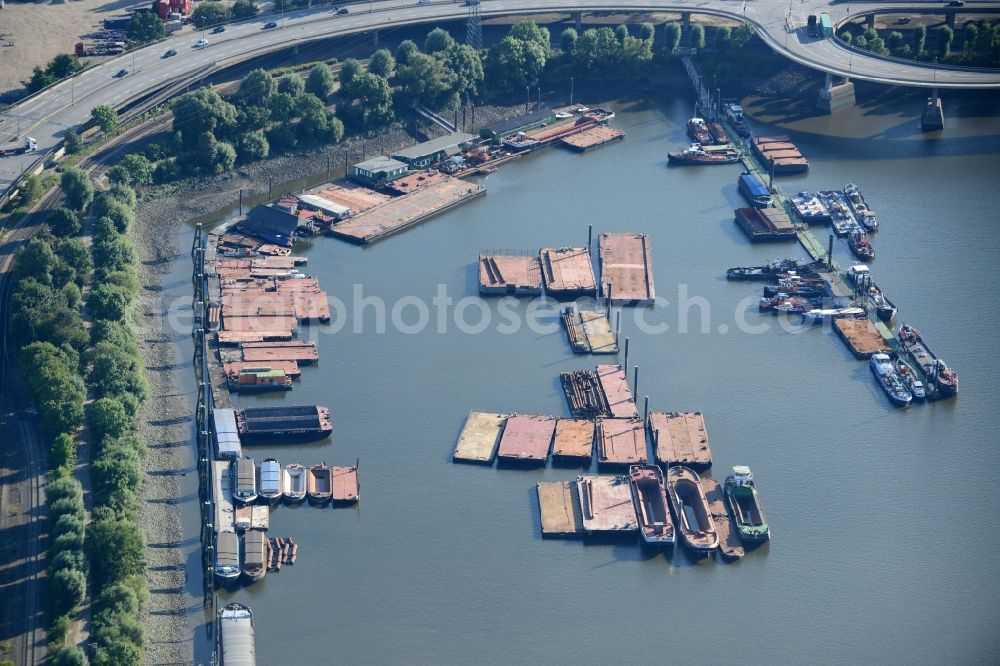 Hamburg from the bird's eye view: Trave harbour in Hamburg-Mitte / Steinwerder. A project of the Hamburg Port Authority HPA