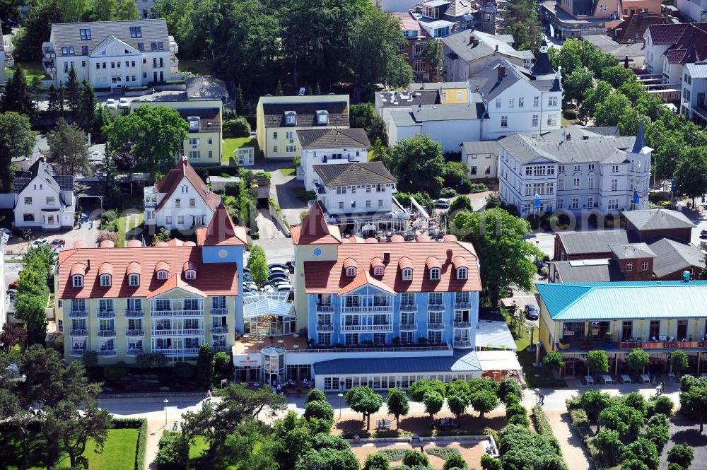 Zinnowitz from the bird's eye view: Travel Charme Strandhotel Zinnowitz auf der Insel Usedom in Mecklenburg-Vorpommern. Travel Charme Beach Hotel Zinnowitz at the island Usedom in Mecklenburg-Western Pomerania.