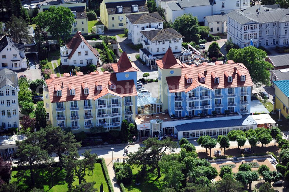 Aerial photograph Zinnowitz - Travel Charme Strandhotel Zinnowitz auf der Insel Usedom in Mecklenburg-Vorpommern. Travel Charme Beach Hotel Zinnowitz at the island Usedom in Mecklenburg-Western Pomerania.